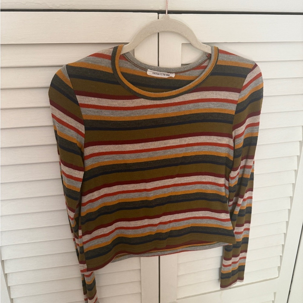 Caution To The Wind Multicolor Striped Sweater